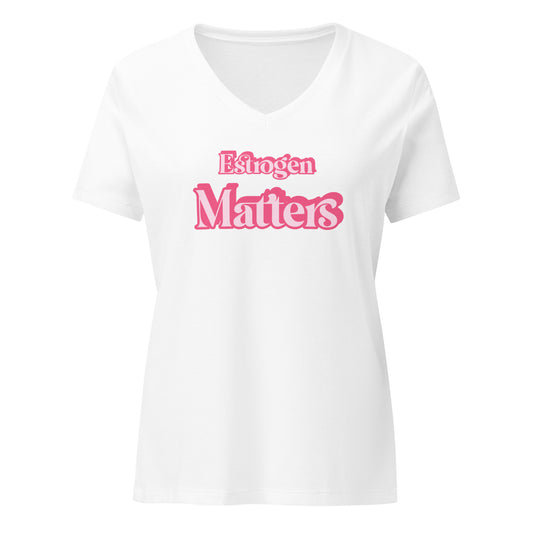 Estrogen Matters Women’s relaxed v-neck t-shirt